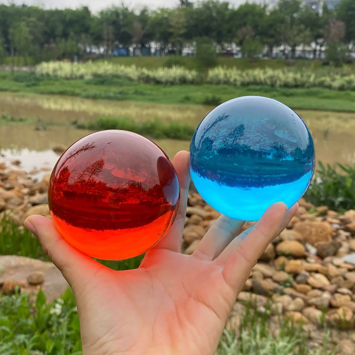 1Pcs Clear Plastic Solid Cryst - огляд і ціна Crystal Ball Decor