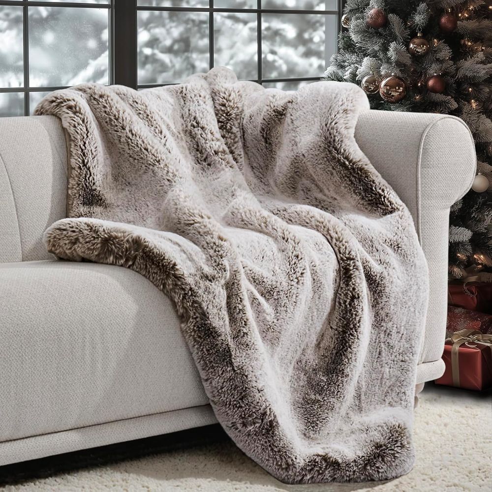 Luxury Soft Faux Chinchilla Fu - огляд і ціна Cashmere Throw Blanket